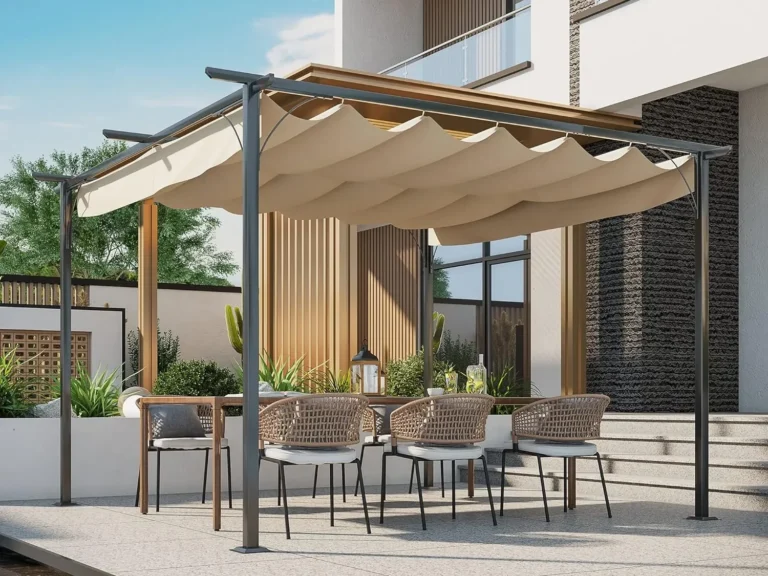 pérgola bioclimática de jardín outsunny